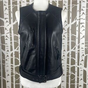 Madewell Leather Moto Vest M